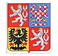Enamel coat of arms of the Czech Republic