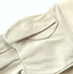 Close-up of the leather gloves