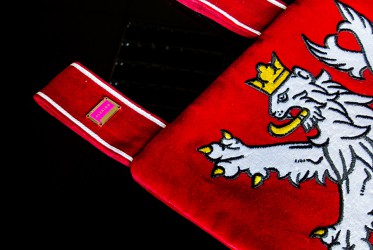 Close-up of the embroidery