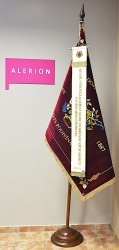 Embroidered banner of the Volunteer Fire Brigade (SDH) Podivín