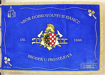 Embroidered fire brigade banner
