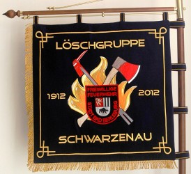 Embroidered fire brigade banner