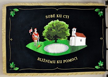 Fire brigade banner of the Volunteer Fire Brigade (SDH) Lhota