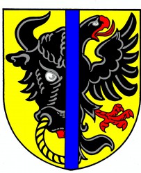 The coat of arms of Bystřice nad Pernštejnem
