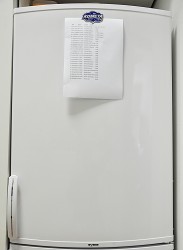 Fridge magnet in action :)