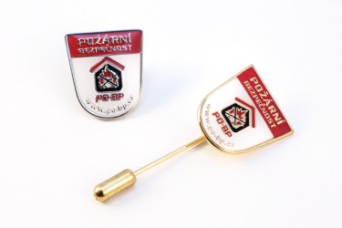 Lapel pins made for Požární bezpečnost s.r.o. (fire safety)