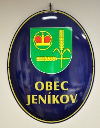 Enamel oval sign for Jeníkov