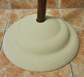 Sandstone stand for a basic wooden flagpole