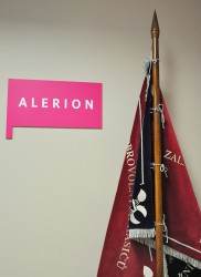 Demonstration of banner attachment (basic flagpole)