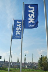 Outdoor promotional flags for JYSK
