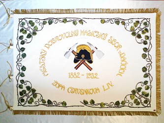 Historical banner replica, Volunteer Fire Brigade (SDH) Dačice