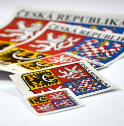 Stickers with the greater coat of arms of the Czech Republic