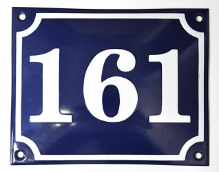Enamel house number