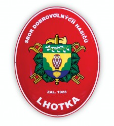 Enamel oval sign with an original graphic design
