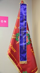 Commemorative printed satin ribbon to the fire brigade banner of the Volunteer Fire Brigade (SDH) Pěčnov