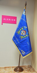 Printed satin banner of the Volunteer Fire Brigade (SDH) Ostrov