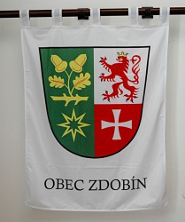 Banner of arms of Zdobín in a large version