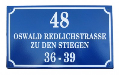 Custom-made enamel signs