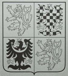 Greater coat of arms of the Czech Republic made of aluminum sheets (dibond)