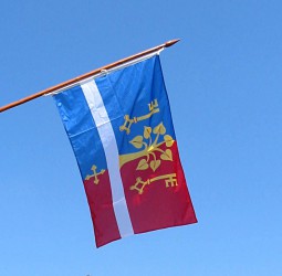 Printed outdoor flags for villages, towns and townships