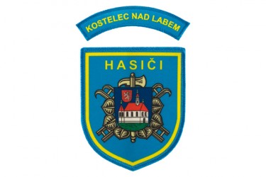 Custom-made printed shoulder patches with an original graphic design