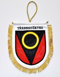 Embroidered table flags for villages and towns