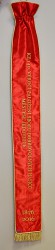 Embroidered satin ribbon