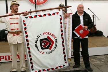 Embroidered flag for Požární bezpečnost s.r.o. [Fire Safety]