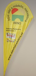 Beach flag production with original graphic design