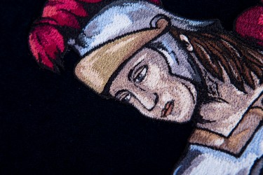 Detail výšivky, svatý Florián