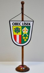 Tištěná stolní vlaječky obce Lísky